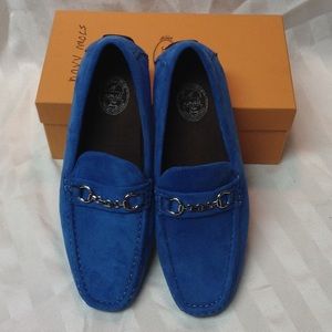 Amali d over loafers in blue suede